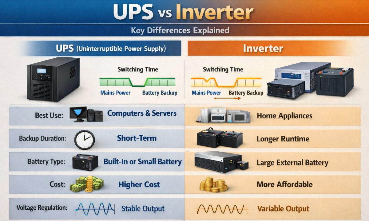 UPS vs Inverter: Quick Guide