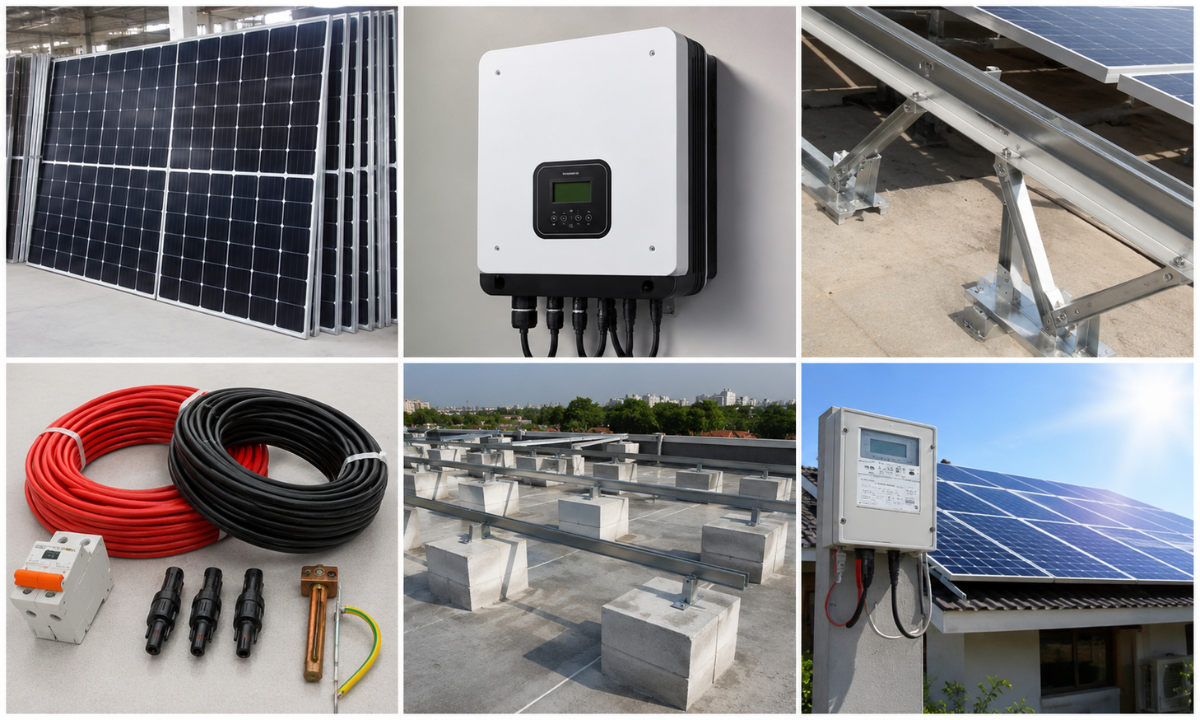 Components Required to Install Solar Panels