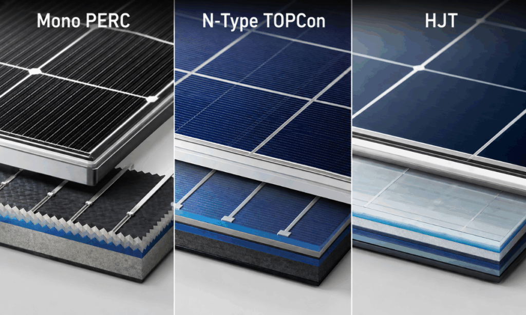Solar Cell Technologies: PERC, TOPCon & HJT