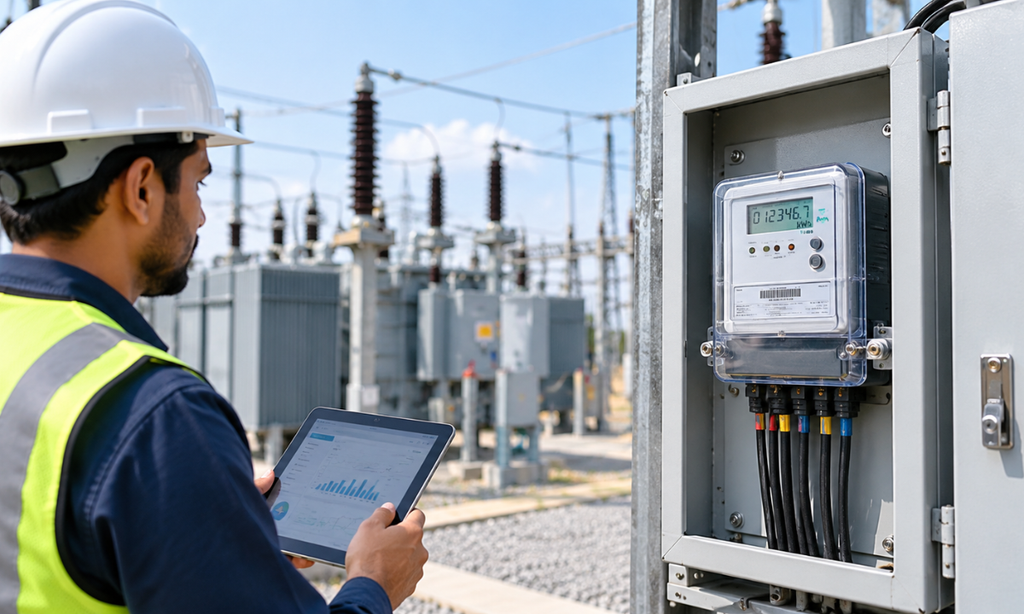 Substation meters for electrical monitoring