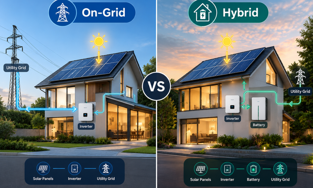 On-Grid vs Hybrid: Side-by-Side