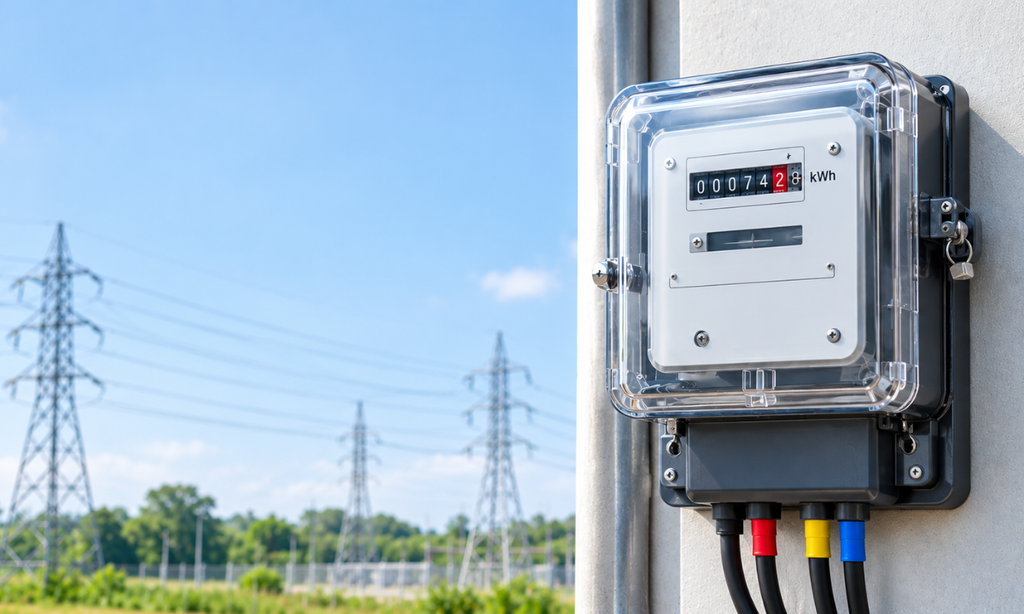 HT meter for high-voltage electricity measurement.